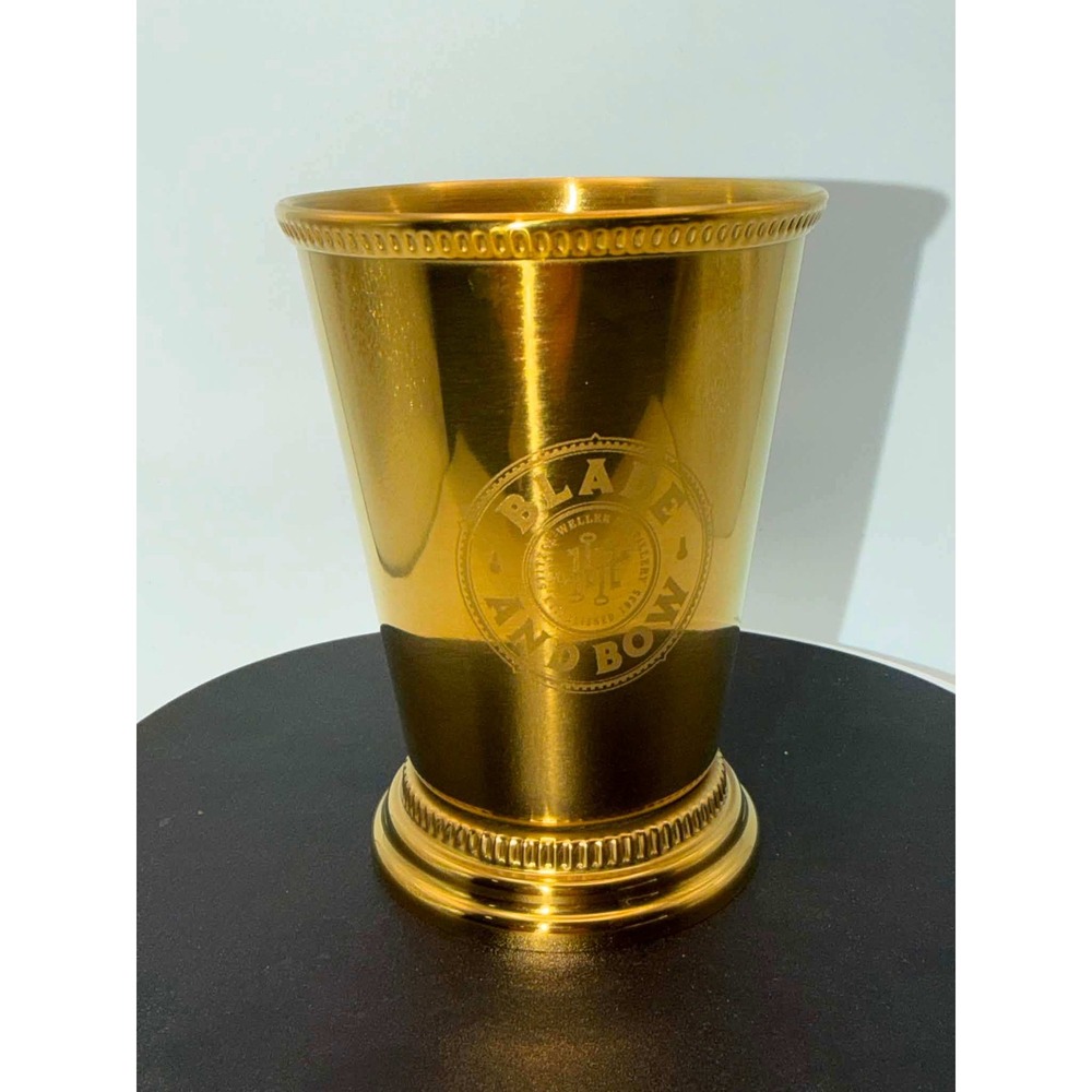 Blade and Bow Kentucky Straight Bourbon Whiskey Gold Mint Julep Cup 4" New